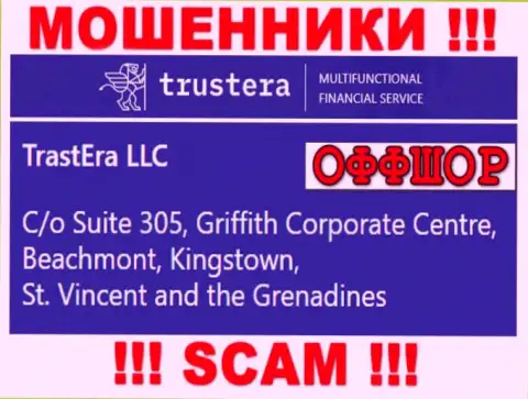 Suite 305, Griffith Corporate Centre, Beachmont, Kingstown, St. Vincent and the Grenadines - офшорный адрес мошенников Trustera, указанный у них на сайте, БУДЬТЕ ПРЕДЕЛЬНО ОСТОРОЖНЫ !