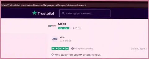 Мнения пользователей internet сети об Форекс дилинговой компании Kiexo Com на веб-портале Trustpilot Com